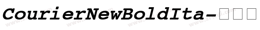 Courier New Bold Ita字体转换